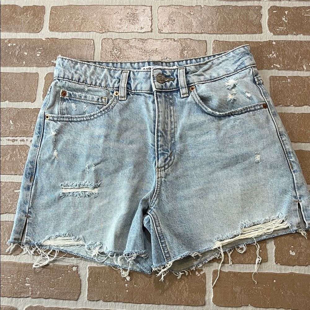 Garage Women's 26 Vintage Cut Off Distressed Shorts Blue Jean Denim